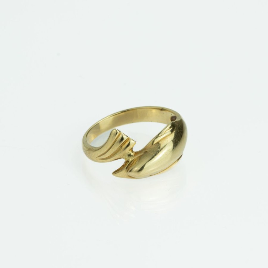 Smykker Skattekisten Ringer | Delfin Ring Ring I Gult Gull 14 K